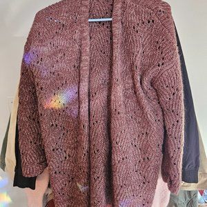 Loose knitt brown cardigan